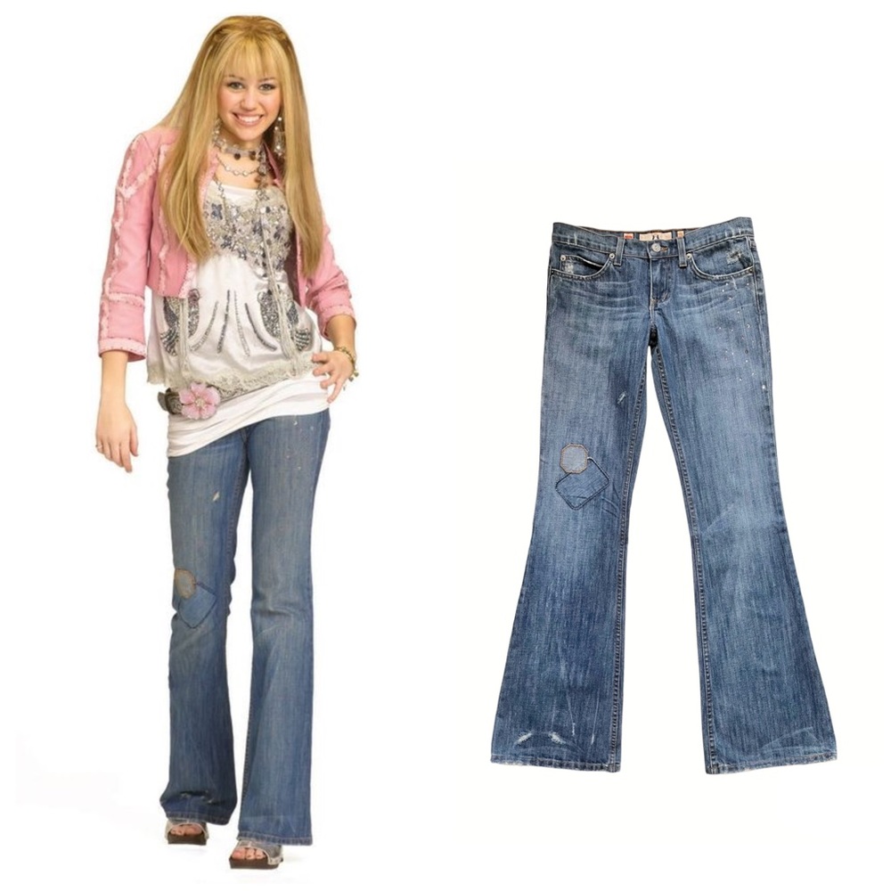 Hannah Montana’s wardrobe! Rhinestones Patchwork Jeans Season 2, Episode 8
